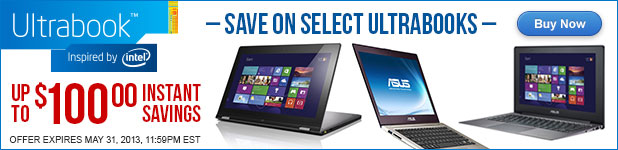 Save up to $100 on Select Ultrabooks