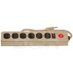 General Brand Power Strip - Metal - 6 Outlets