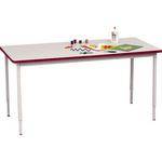 Bretford 60 x 36" Quattro Work & Utility Table - Grey w/ Cardinal