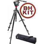 Manfrotto 755B MDeVe Tripod Legs (Black) with 3433 (501) Fluid Head