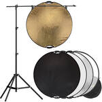 Impact 42" 5-in-1 Reflector with Lightstand and Holder Kit