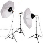 Impact Tungsten Three-Floodlight Kit with 6' Stands