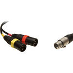 Remote Audio Cabo em Y XLR F�mea de 5 Pinos Est�reo para Dois XLR Macho - 18 p�s (5,48m)