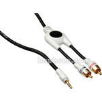 Monster Cable MusicConnect 1/8" Stereo Mini Male to 2 RCA Male Cable - 7'