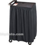 Draper Skirt for Mobile AV Carts/Tables - 38 x 94"- Black Poly-Knit