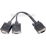 Hosa Technology VGA Male to 2x VGA Female Video Y-Cable - 6"