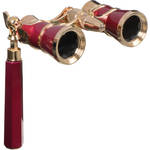 LaScala Optics 3x25 Iolanta Opera Glass (Burgundy & Gold)