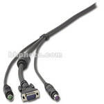 Belkin OmniView Tudo-em-um S�rie Pro Mais Kit de Cabos KVM - 15 p�s (4,6 m)