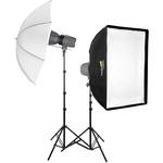 Impact Two Monolight Umbrella Softbox Kit (120VAC)