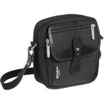 Billingham Stowaway Pola Shoulder Bag (Black with Black Leather Trim)