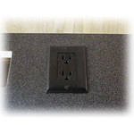 BEI Audio Visual Products AC Outlet in the Work Surface of the Multi-Media Lectern