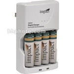 Impact Rapid AC Charger with 4 "AA" 2900mAh Batteries