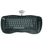 Adesso 2.4 GHz RF Wireless Mini Keyboard with Optical Trackball - USB