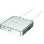 Iogear MiniView 4-Port USB KVM Switch with Built-in Cables and Audio Support