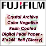 Fujifilm Crystal Archive Color Negative Resin Coated Digital Pearl Paper - 8"x246' Roll  (Glossy)