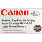 Canon Polished Rag Fine Art Printing Paper for imagePROGRAF Large Format Printers (44" x 50' Roll)