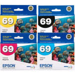 Epson 69 DURABrite Ultra Ink Cartridges - 4-Ink Kit (CMYK)