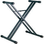 K&M 18980 Heavy-Duty Double-X Keyboard Stand (Black)
