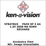 Ken-A-Vision VFBATBU5 2000mA AA Rechargeable Batteries 3-Pack 