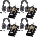Eartec 4 Beltpacks Simultalk 24G c/ Headsets ProLine Double 