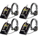 Eartec 4 Simultalk 24G Beltpacks with SlimLine Single Headsets