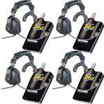 Eartec 4 Beltpacks Simultalk 24G c/ Headsets Ultra Single