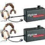 Eartec 2 Digicom Communication Radios w/ Max Single Headsets