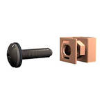 Winsted G8054 Panel Bolts and Clips with Captive Nuts (50-Pack; Black)