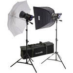 Interfit Stellar XD 1000 Flash Two Monolight Umbrella-Softbox Kit (120VAC)