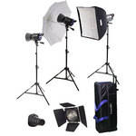 Interfit Stellar XD 300 Flash Three Monolight Kit (120VAC)