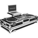 Marathon MA-DJ12WLT-BATTLE  Flight Road Coffin Case (Black and Chrome)