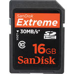 SanDisk 16GB Extreme SDHC Memory Card