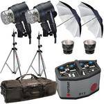 Norman D12R Pack, 2- IL2500 Head/Reflector, Stands, Umbrellas, Case Kit