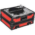 Marathon MA-1200BLKRED Flight Road DJ Turntable Case (Black and Red)