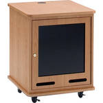 Da-Lite 12 Space Equipment Rack Cart (Light Oak Laminate)