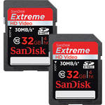 SanDisk 32GB Extreme SDHC Memory Card Two Pack $85.95