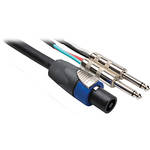 Hosa Technology SKO-215Q Neutrik Speakon to 2 1/4" TS Phone Audio Cable (15')