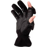 Freehands Ladies Unlined Fleece Gloves (M, Black)