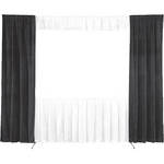 Da-Lite 36690 Wing Drapes ONLY for the 10 x 10' Fast-Fold Deluxe Frame (One Pair, Black)