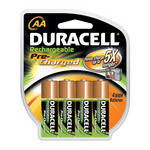 Duracell AA NiMH Pre-Charged Rechargeable Batteries (2000mAh, 4 Pack)