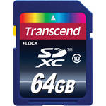 Transcend Cart�o de Mem�ria SDXC de 64GB (Classe 10, Capacidade Estendida)