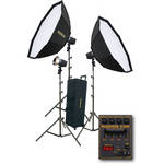 Novatron D1000 3 FC Head Kit W/2 Softboxes and Wheeled Case (115VAC)