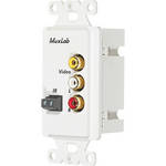 MuxLab 500049-WP-US Stereo AV/IR Pass-Thru Wall Balun (US)