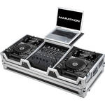 Marathon MA-CDJ9H12WLT Coffin Case for 2 CD Players and 12" Mixer With Laptop Shelf (Black and Chrome)