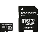 Transcend Cart�o de Mem�ria microSDHC Classe 6 de 8GB com Adaptador SD
