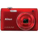 Nikon Coolpix S4100 Digital Camera (Red)