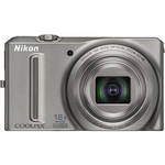 Nikon Coolpix S9100 Digital Camera (Silver)