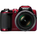Nikon Coolpix L120 Digital Camera (Red)