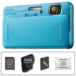 Sony Cyber-shot DSC-TX10 Digital Camera with Deluxe Accessory Kit (Blue)