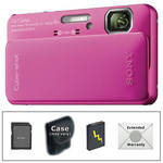 Sony Cyber-shot DSC-TX10 Digital Camera with Deluxe Accessory Kit (Pink)
